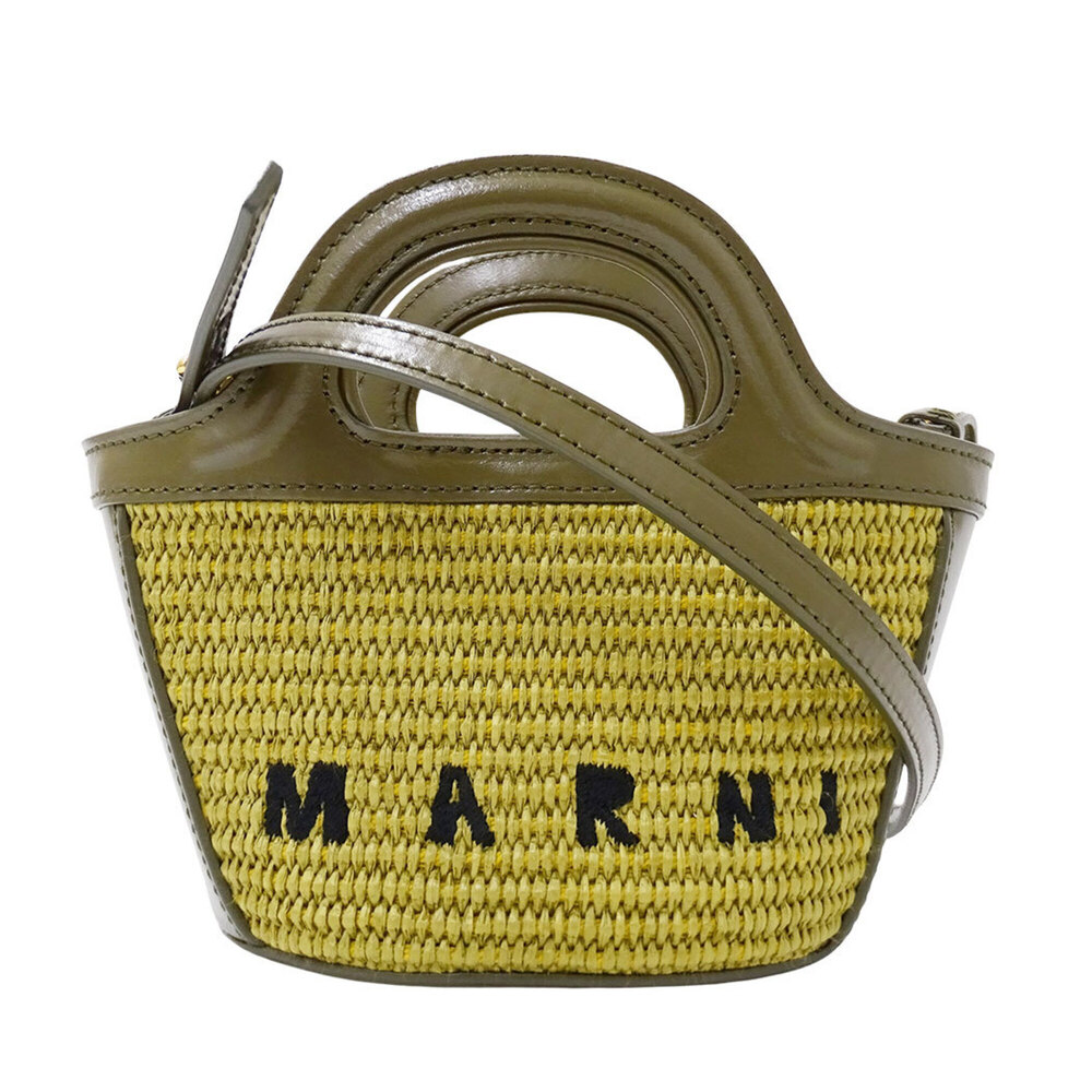 Marni handbag for women, brand name, handbag/shoulder bag, 2-way, leather/raf...